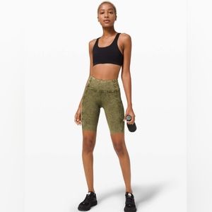 Lululemon Fast and Free Ice Dye 10" Short in Ice Wash Moss Green